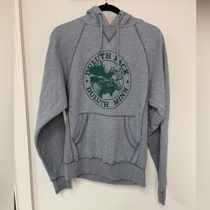 Duluth Pack: Unisex Gray / GreenDuluth, Minnesota Sweatshirt Hoodie, Adult Small